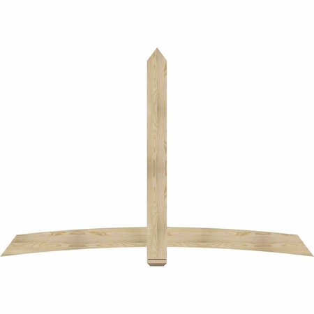 Ekena Millwork Bellingham Rough Sawn Timber Gable Bracket, Douglas Fir, 96"W x 64"H x 2"D x 6"F, 16/12 Pitch GBW096X64X0206BEL00RDF